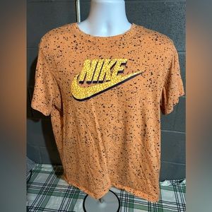 Nike Brand Orange/Blue Specks T-Shirt Size Large L